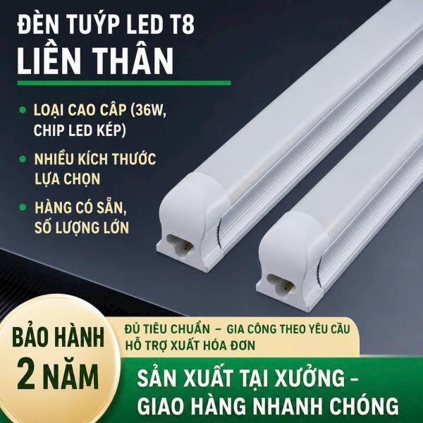  Đèn Tuýp nhôm nhựa T8 liền máng 